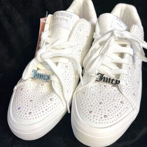 🔥Juicy Couture Women's Alanis Rhinestone Lace Up Platform Sneakers🔥 NWT -SZ 9.5🔥
